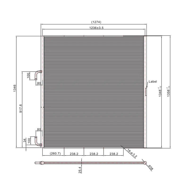 SC-1900 Condenser Coil Microchannel Heat Exchanger