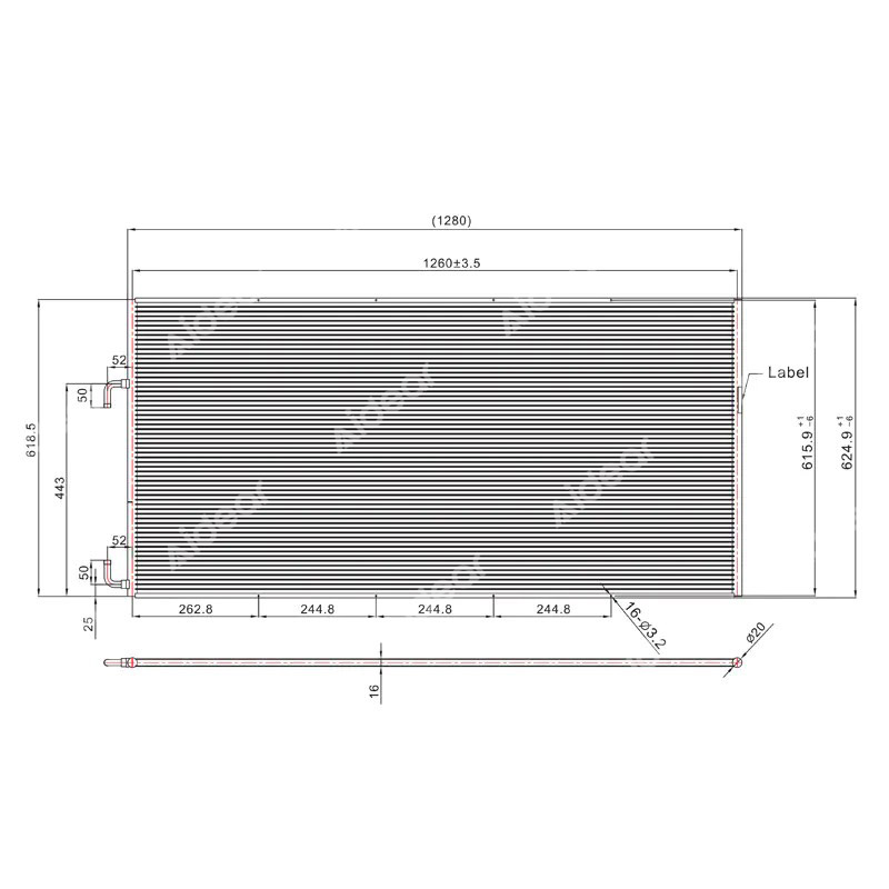 SC-1600 Condenser Coil Microchannel Heat Exchanger