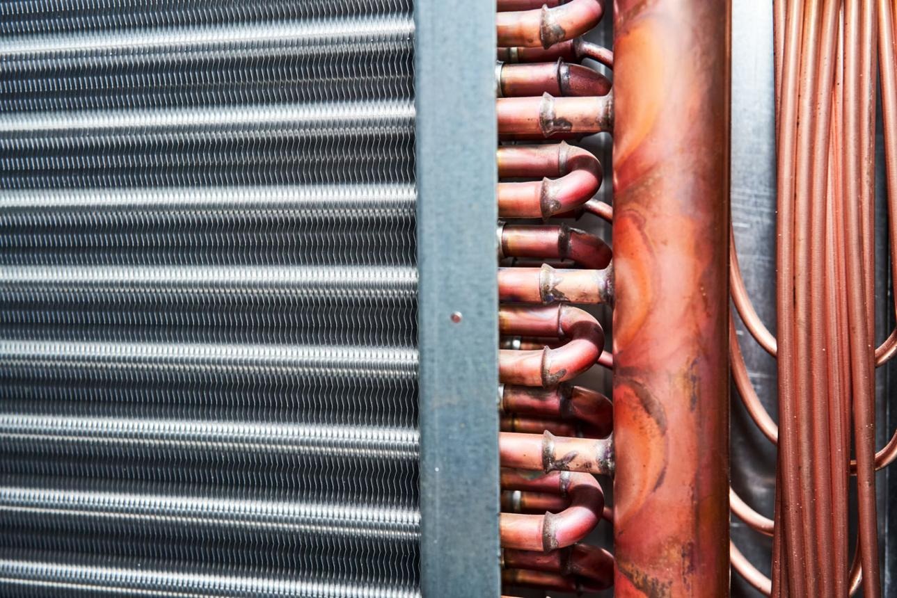 Finned tube heat exchanger coil used in industrial dry cooler design