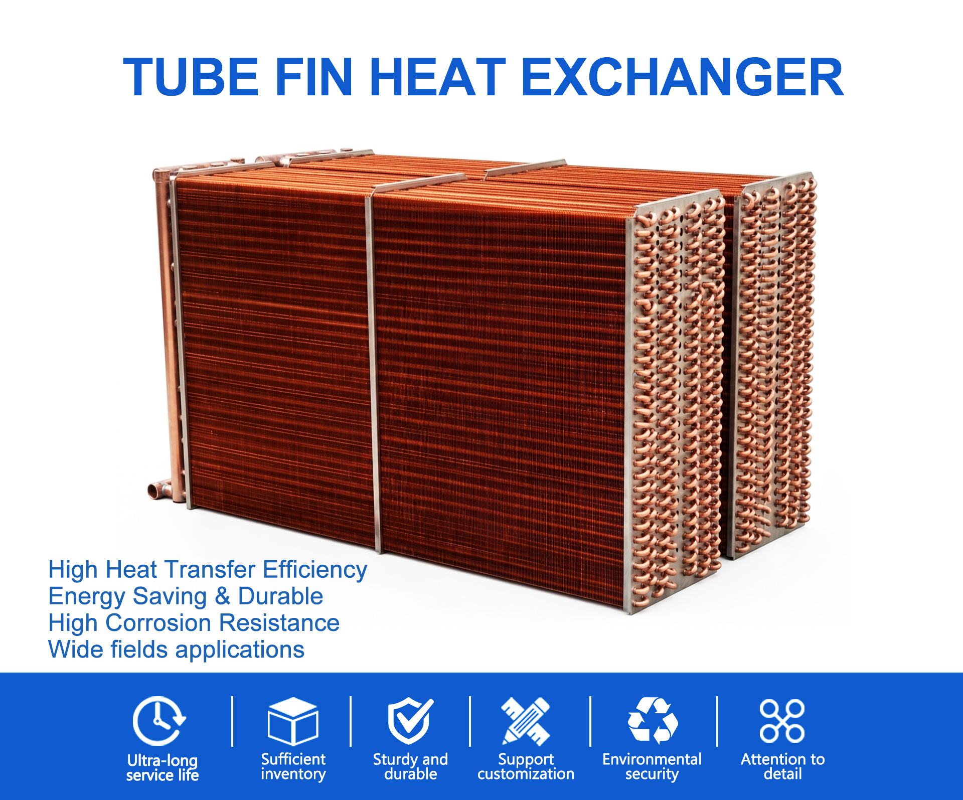 copper tube fin heat exchanger