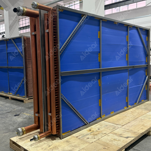 Large Industrial Copper Header Tube Fin Heat Exchanger with Blue Panels